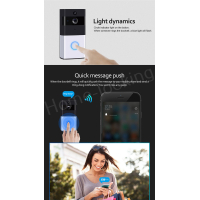 Smart WiFi HD video deurbel 2.0MP met bediening via Smart Life APP werkt met Alexa en Google spraaksturing.T-2049